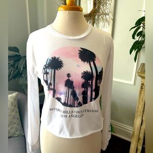 NWOT California Cropped Long-Sleeve Top - Size M